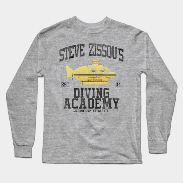 Life Aquatic Steve Zissous Submarine Driving Academy Long Sleeve T-Shirt by Rebus28